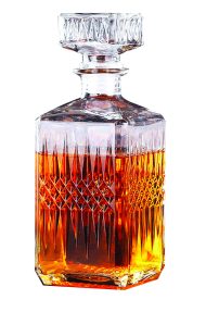 בקבוק זכוכית מעוצב לוויסקי 1 ליטר באריזת מתנה דגם H5500-0101