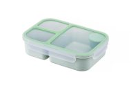 קופסת אוכל מחולקת ל-3 תאים בצבע ירוק מנטה 1.5 ליטר עם מיכל רטבים נשלף הנצמד למכסה  של LOCK&LOCK. דגם HPL782M