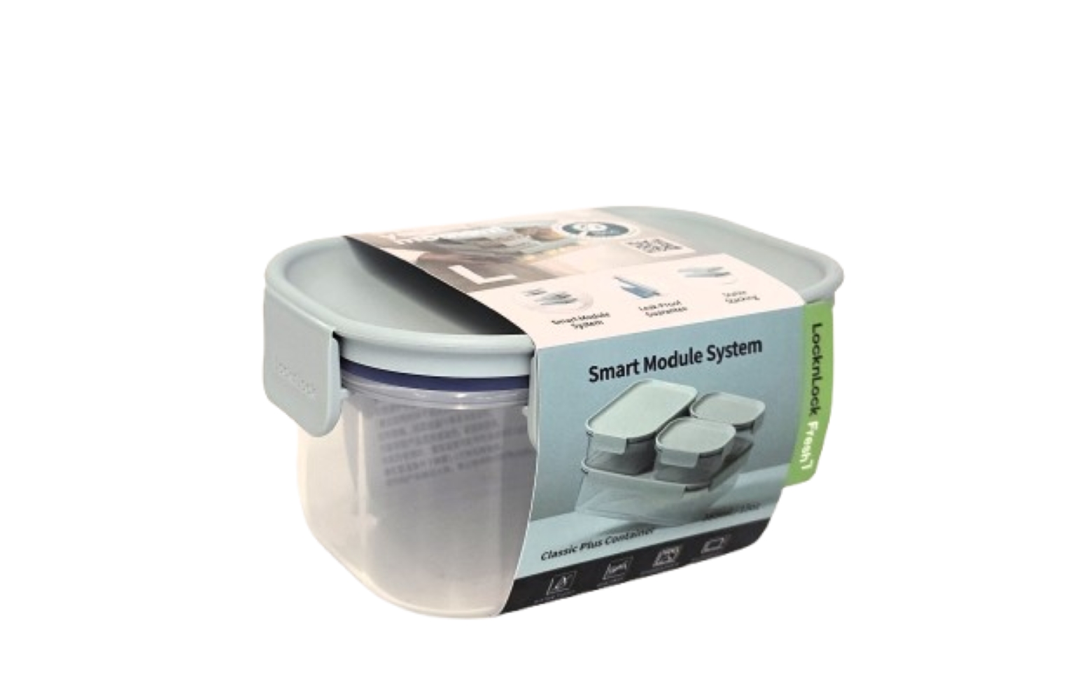 703-402 קופסת אחסון 385 מ"ל מכסה בצבע מנטה מסדרת קלאסיק פלוס של Lock&Lock – תמונה 1