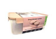 קופסת אחסון מרובעת 2.75 ליטר מכסה בצבע ורוד פסטל מסדרת קלאסיק פלוס של Lock&Lock