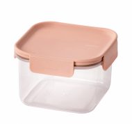 ⁦קופסת אחסון מרובעת 860 מ"ל מכסה בצבע ורוד פסטל מסדרת קלאסיק פלוס של Lock&Lock⁩ – תמונה ⁦6⁩