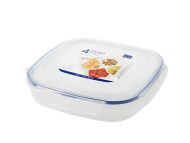 קופסת Lock&Lock מרובעת 1.35 ליטר מחולקת ל-4 תאים עם דפנות גבוהות המונעות מעבר מזון בין התאים מידות: 23x23x6 ס"מ דגם HPL970D – תמונה 2