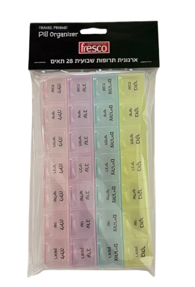 ארגונית תרופות שבועית 28 תאים מק"ט BF6689
